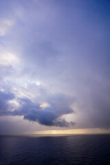 Obraz premium Storm over the Atlantic ocean at sunset 