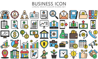 Business and finance icons set. contain diagram, idea, money, marketing, strategy, and more. vector EPS 10 ready convert to SVG. use for modern concept, UI or UX kit, web and app.