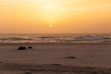 Fototapeta na wymiar Senegal Africa at sunset