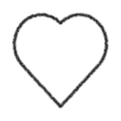 Stipple Dots Love Heart Silhouette Icon
