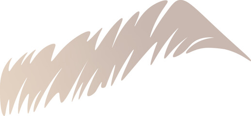 Silver shaggy and bushy curved eyebrow flat icon
