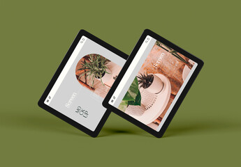 Tablet UI Screen Mockup