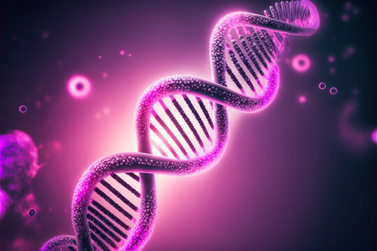 dna sequence, chromosome, genome, 3d of dna structure, abstract background, 2 strands of DNA strand, genetic, bacteria, generative ai, generative art