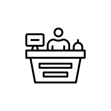 Receptionist icon in vector. Logotype