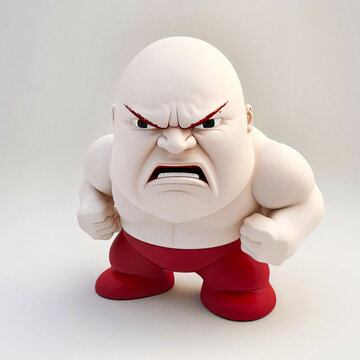Angry 3d man