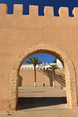 Essaouira,Morocco,Africa, a city wall gate to the Medina.