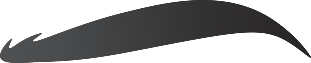 Thin black eyebrow flat icon