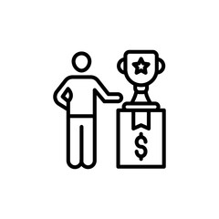 Business Winner icon in vector. Logotype