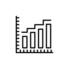 Bar Chart icon in vector. Logotype