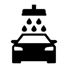 Car wash icon flat design black