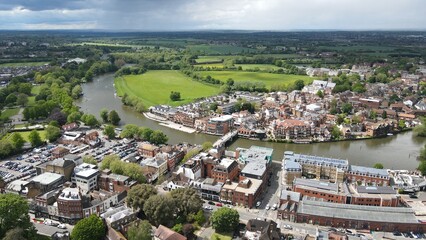 Fototapeta na wymiar Eton College UK Aerial drone view