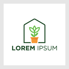 Fototapeta premium Health plant logo template, sprout vector, nature illustration for logo design