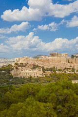 The Parthenon, the Theatre of Dionysus and the Acropolis, Athens, Greece