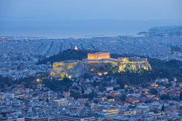Fototapeta premium Cityscape of Athens with the Parthenon, Greece