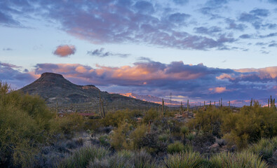 Scottsdale AZ Desert Preserve Brown's Ranch At Sunset