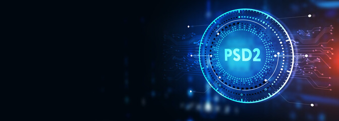 Fintech Financial technology digital money online banking business finance concept.  3d illustration