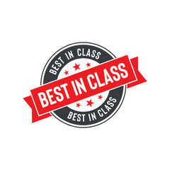 Best in Class Seal Emblem Ribbon Vector Template