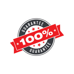 Guarantee Seal Emblem Ribbon Vector Template