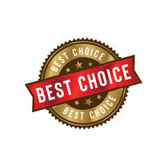 Best Choice Seal Emblem Ribbon Vector Template