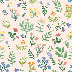 Mille fleurs seamless pattern. Great design for any purposes.