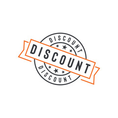 Discount Seal Emblem Ribbon Vector Template
