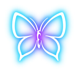 Collection of butterfly neon