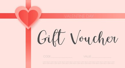 gift coupon, discount voucher. Makeup, Valentine's day. Bow, ribbon. A tag on a shoelace.