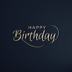 Happy birthday typography for greeting card design