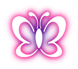 Collection of butterfly neon