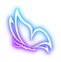 Collection of butterfly neon