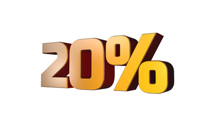 20 PERCENT YELLOW PROMO TEXT