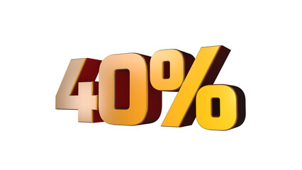 40 PERCENT YELLOW PROMO TEXT