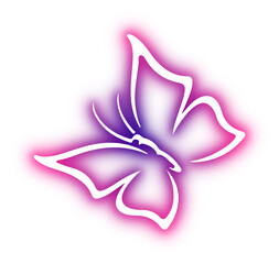 Collection of butterfly neon