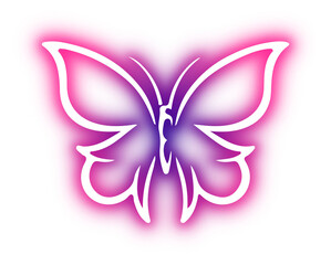 Collection of butterfly neon