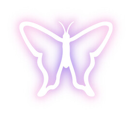 Collection of butterfly neon