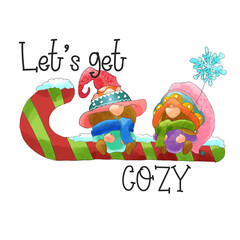 Warm And Cozy Png, Winter Gnome Clipart.