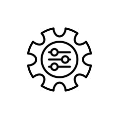 Settings icon in vector. Logotype