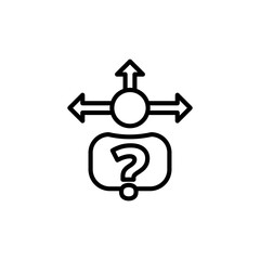 Confusion icon in vector. Logotype
