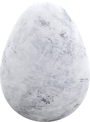 3D white textured Easter egg