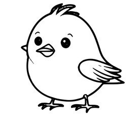 Coloring page for children with cute Animals