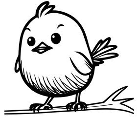 Coloring page for children with cute Animals