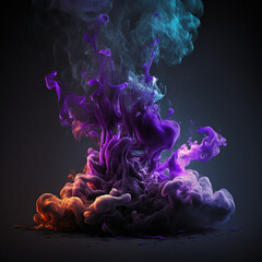 Photorealistic smoke photoshop effect. png texture, design asset, high quality, 4k neon