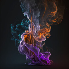Photorealistic smoke photoshop effect. png texture, design asset, high quality, 4k neon
