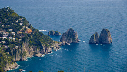 Naklejka premium April 24 2022- Anacapri Italy landscape