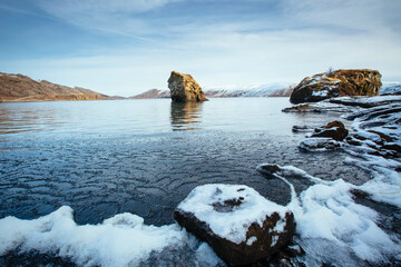 Kleifarvatn, Island im Winter