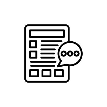 Discuss Report icon in vector. Logotype