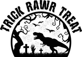 Trick Rawr Treat,
Halloween SVG Design