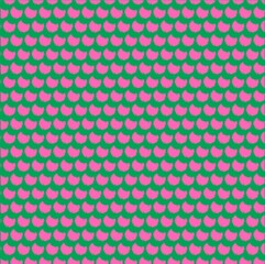 Seamless abstract bright green background with dots pattern texture illustration wallpaper, pink  colors circles, fabric design