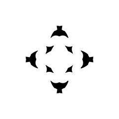 Compass icon. Simple style travel agency big sale poster background symbol. Compass logo design element. Compass t-shirt printing. Vector for sticker.