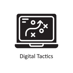 Digital Tactics  Vector Solid Icon Design illustration. Business And Data Management Symbol on White background EPS 10 File